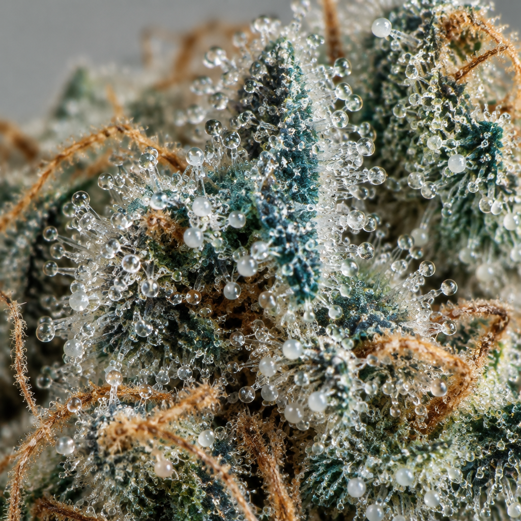 Detalle macro de Critical Plus Auto - Trikoma Seeds