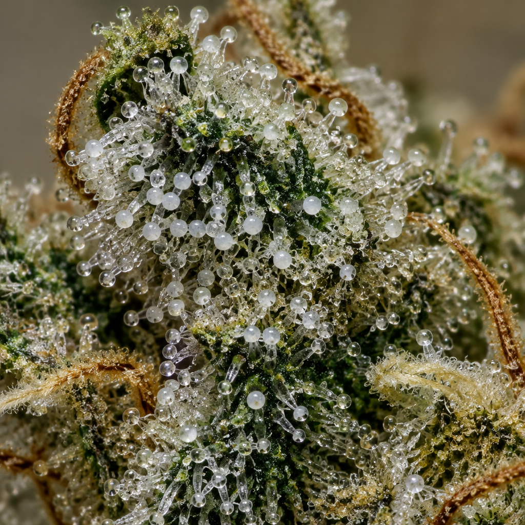 Detalle macro de Nicole OG Kush - Trikoma Seeds