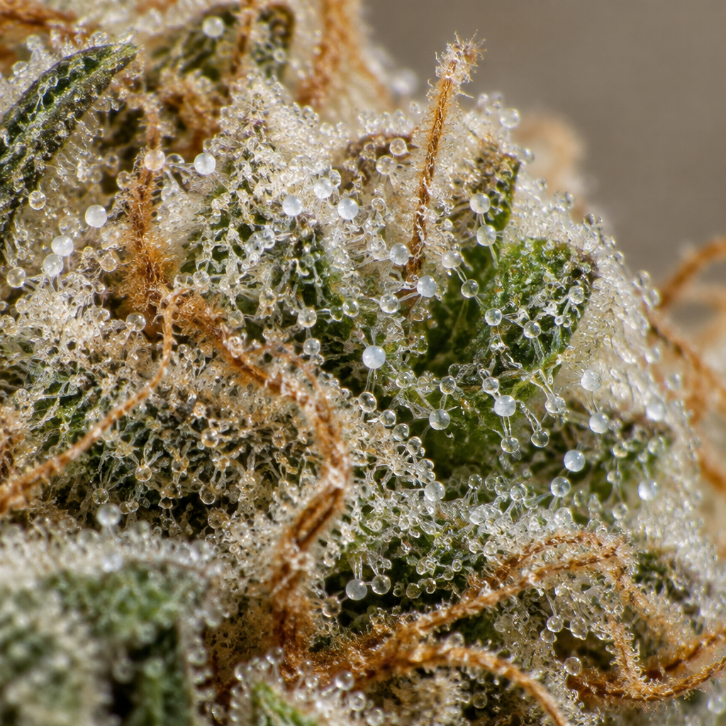 Detalle macro de OG Confidential - Trikoma Seeds