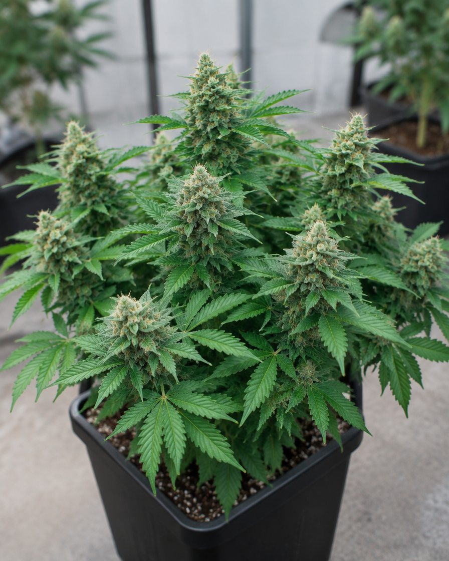 Planta de Blueberry en maceta negra cuadrada